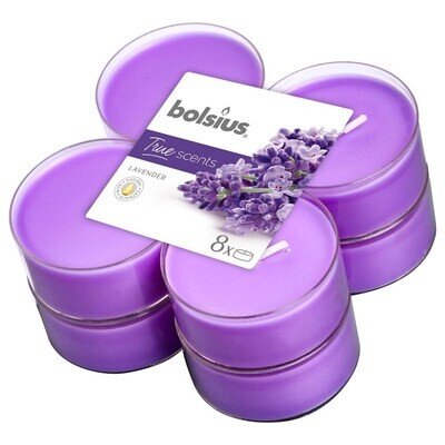 Bolsius bougie parfumée True Scents Lavender 4.5cm 8stuks