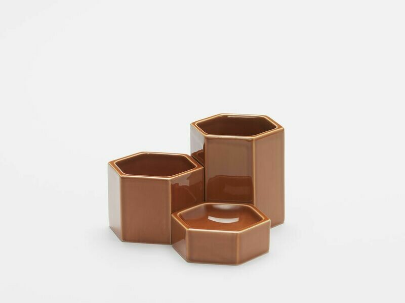 Vitra | Hexagonal containers rusty orange set 3