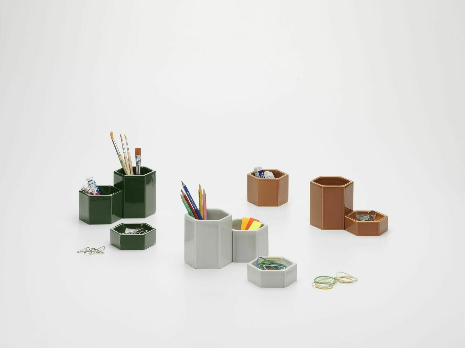 Vitra | Hexagonal containers rusty orange set 3