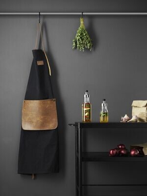 Apron in canvas and leather