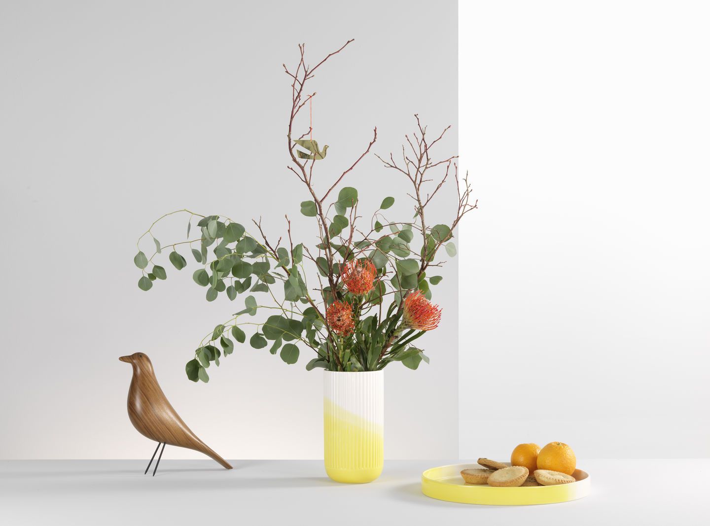 Vitra | Herringbone vase ribbed yellow