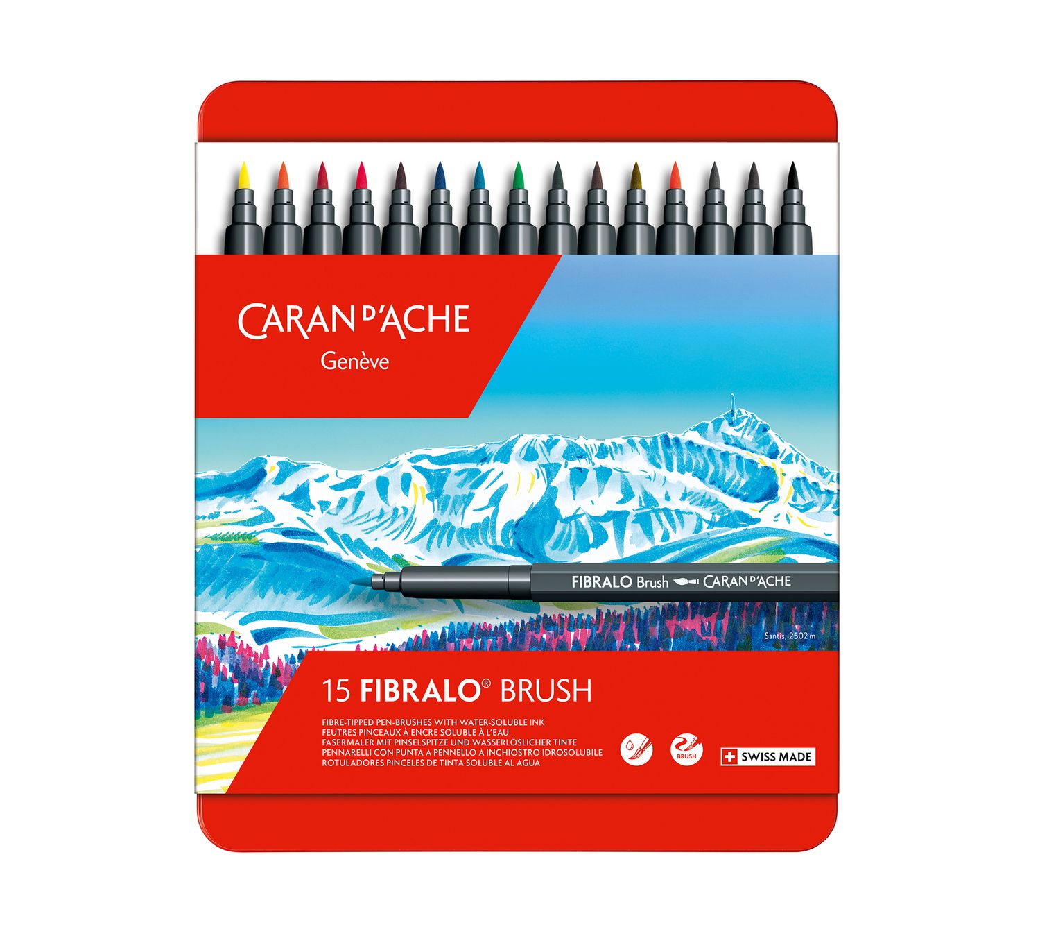 Caran d’Ache | 15 classic Fibralo brush assortiment