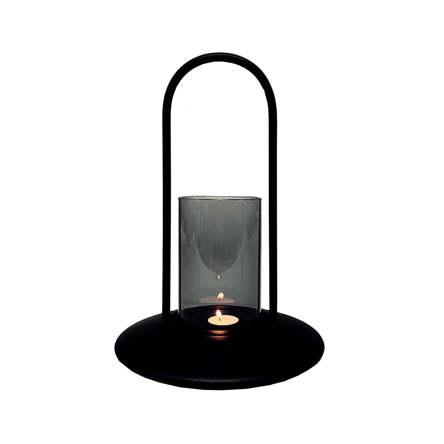 XLBoom | Blaze windlicht Black/Smokegrey Medium