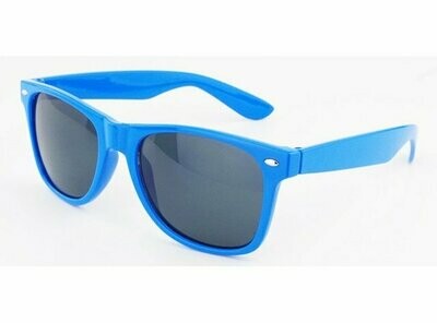 Lunettes de soleil look rétro, modèle Wayfarer, couleur bleu, UV 400, neuves