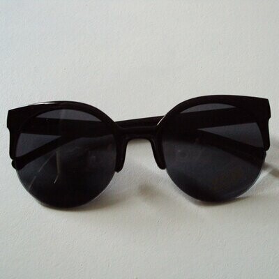 Lunettes de soleil look rétro, modèle Cat eye, couleur noire, UV 400, neuves