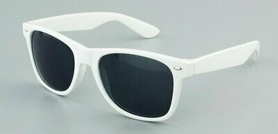 Lunettes de soleil look rétro, modèle Wayfarer, couleur blanc, UV 400, neuves