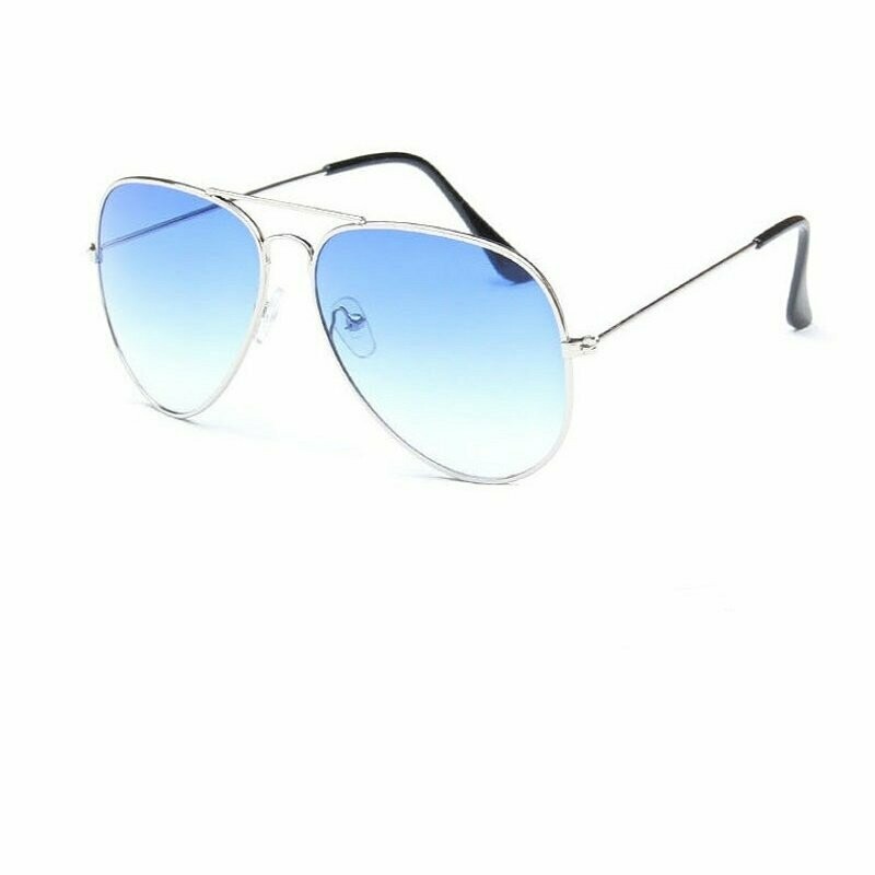 Lunettes de soleil look rétro, modèle Pilote aviateur, couleur bleu ciel, UV 400, neuves