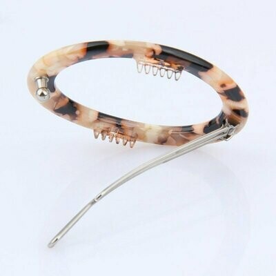 Pince-épingle mode pour cheveux, en acétate de cellulose tortoise, fermeture clip, neuve