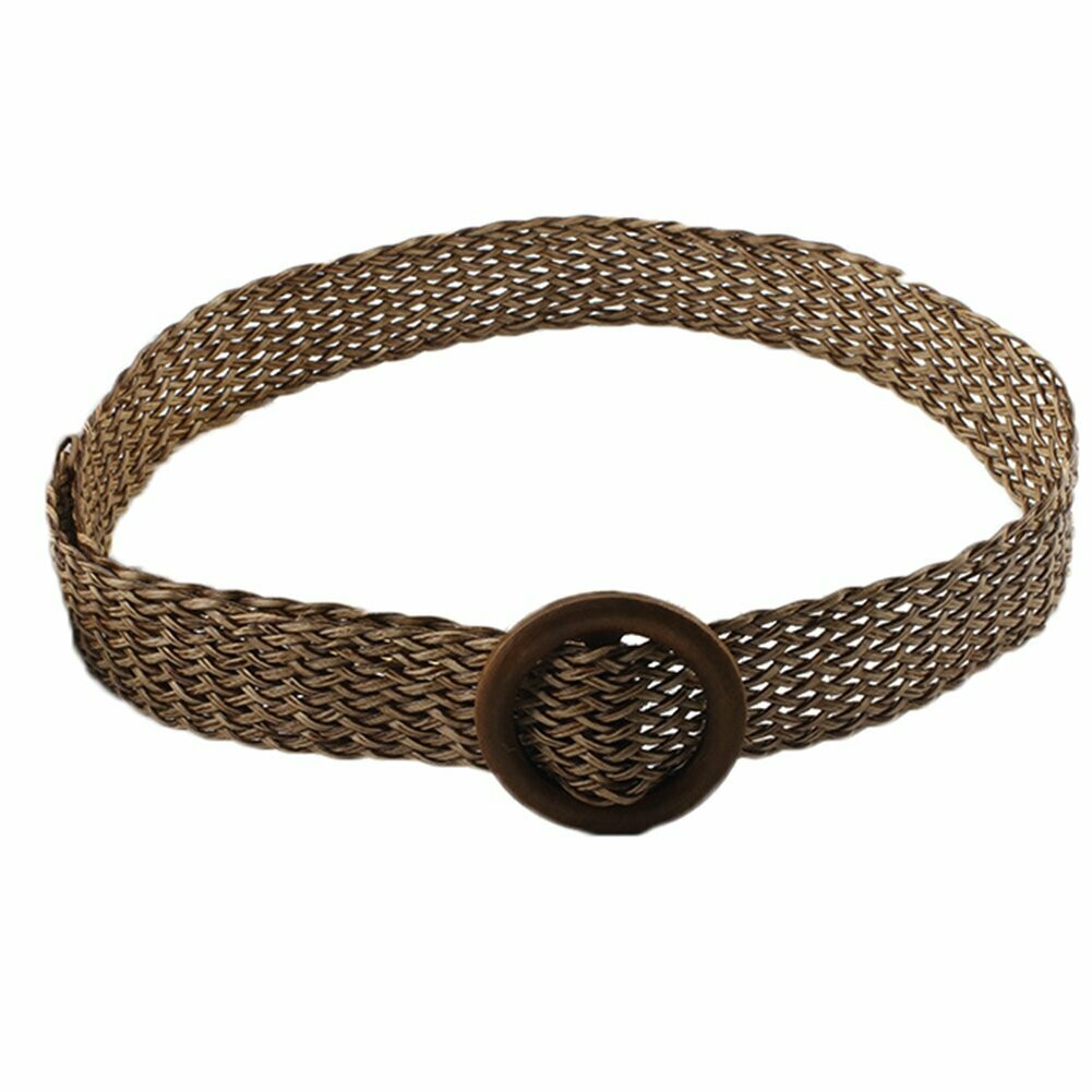 Ceinture  en paille synthétique tressée, de couleur naturel, neuve