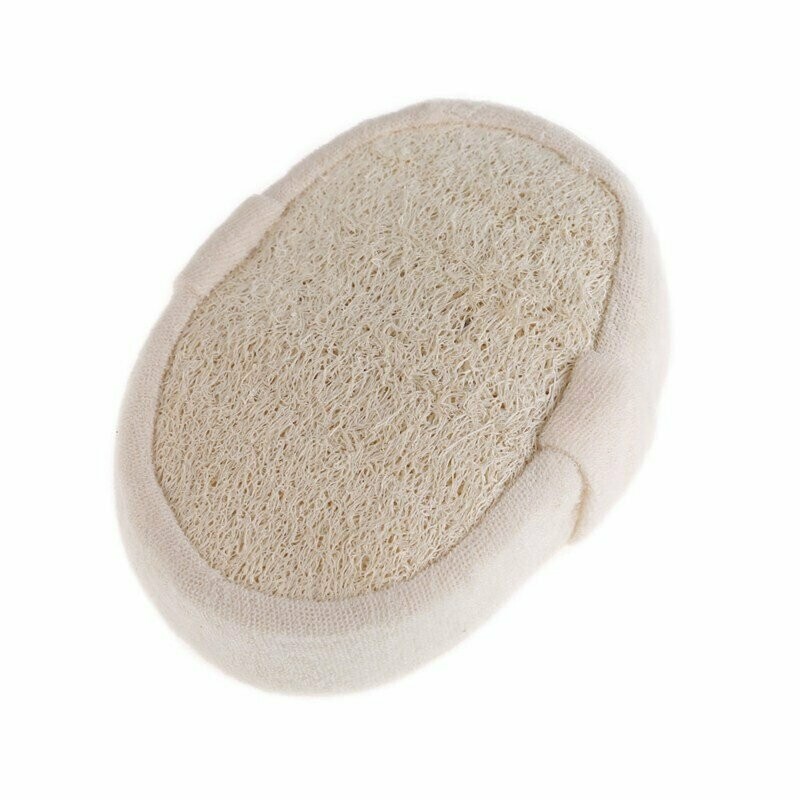 Eponge-loofah en fibres végétales naturelles, propriété exfoliante, pour le bain, la douche, neuve