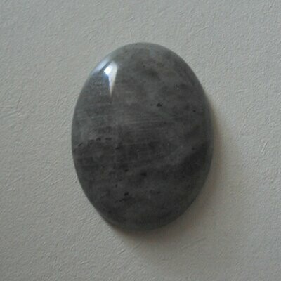 Presse papier ou figurine déco, handmade, en pierre fine naturelle labradorite, motif cabochon, neuf