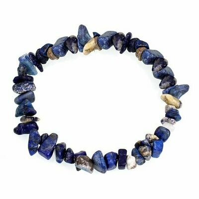 Bracelet handmade en pierre fine naturelle lapis lazuli, perles baroques,  diam : 5,5 cm, neuf