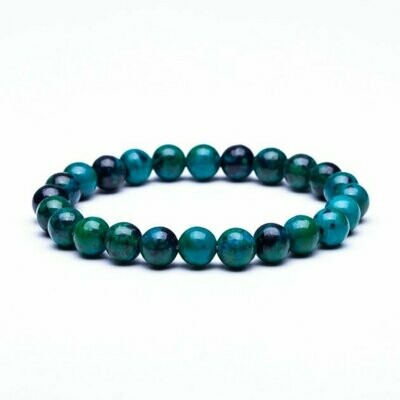 Bracelet handmade en pierre fine naturelle pierre de chrysocolle, perles de 8 mm, diam : 5,5 cm, neuf Bracelet handmade en pierre fine naturelle pierre de chrysocolle, perles de 8 mm, diam : 5,5 cm, neuf