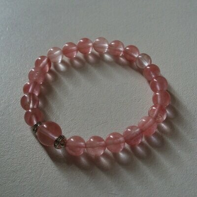 Bracelet handmade en pierre fine naturelle tourmaline melon d'eau , perles de 8 mm, diam : 5,5 cm, neuf Bracelet handmade en pierre fine naturelle tourmaline melon d'eau , perles de 8 mm, diam : 5,5 cm, neuf