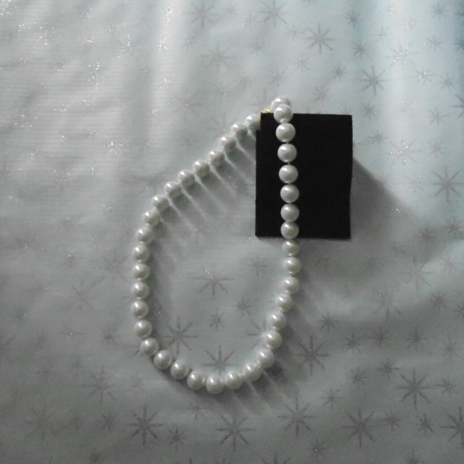 Collier natural chic,  handmade, avec véritables perles d'eau douce, blanc nacre, 45 cm, neuf  -?  livraison gratuite -
