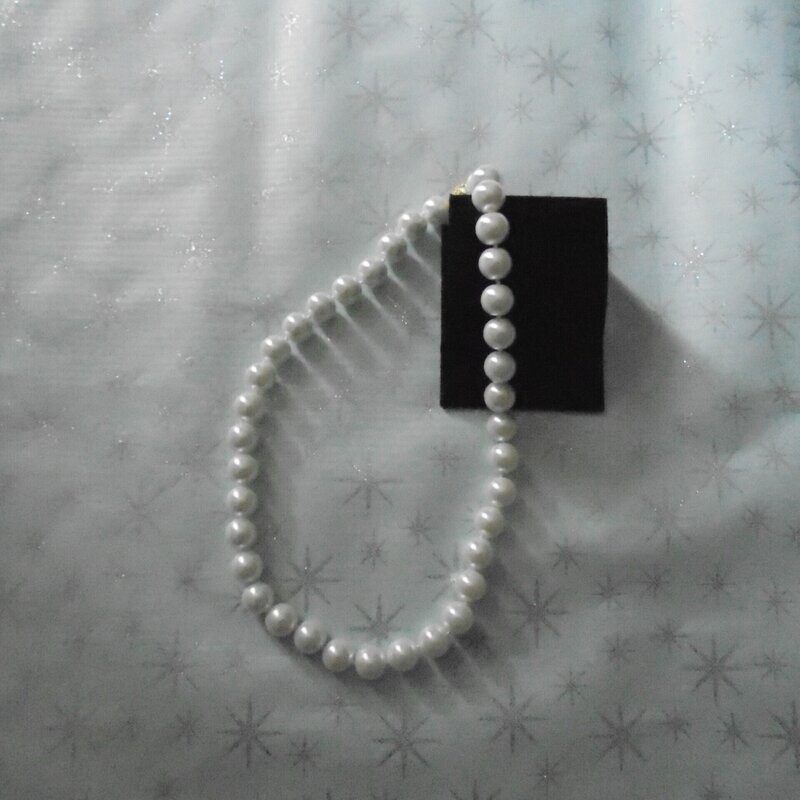 Collier natural chic,  handmade, avec véritables perles d'eau douce, blanc nacre, 45 cm, neuf  -?  livraison gratuite -
