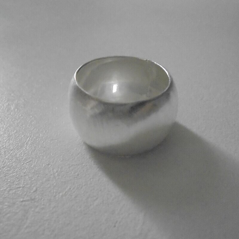 Bague plaqué argent sterling 925 rhodié, modèle anneau large, neuve - ? livraison gratuite - Bague plaqué argent sterling 925 rhodié, modèle anneau large, neuve - ? livraison gratuite -