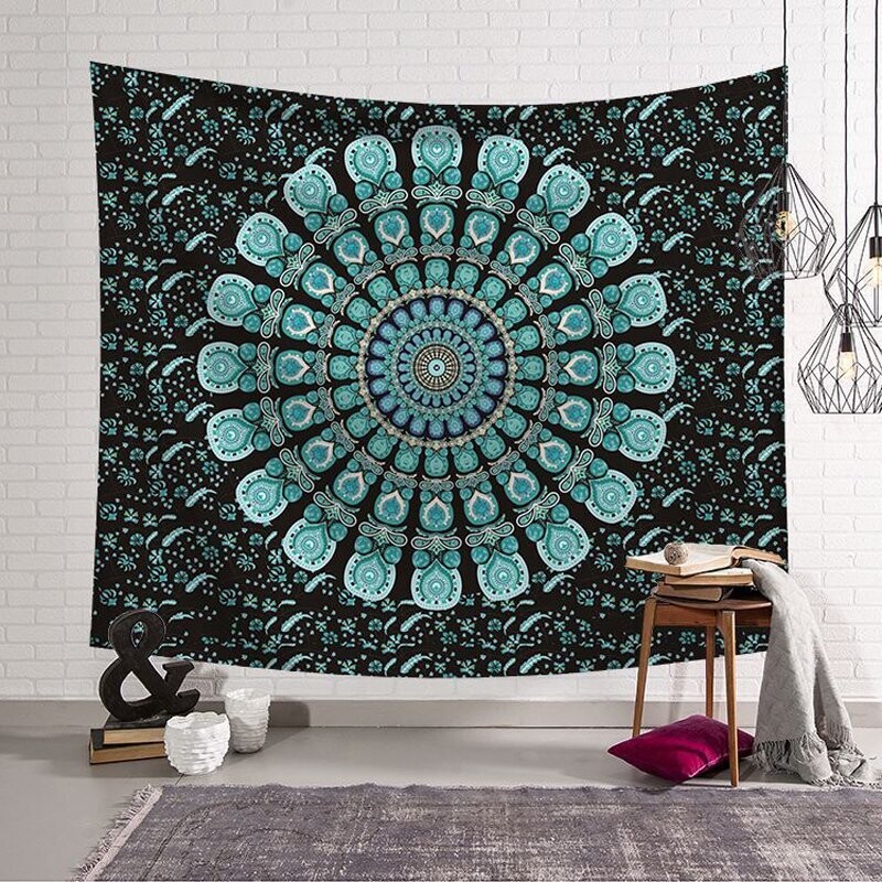 Poster-tenture en tissu , motif mandala, 95 cm sur 73 cm, neuf
