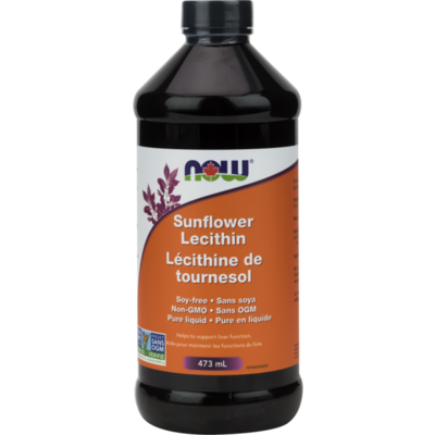 Now Sunflower Liquid Lecithin 473ml non GMO