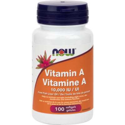 Now Vitamin A 10,000 iu,softgel, 100 count
