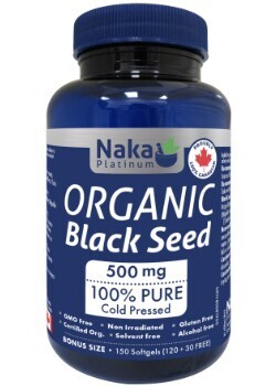 Naka Organic Black Seed Oil 500mg, vegicaps,150 count