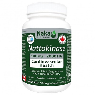 Naka Plat,Nattokinaise 100 mg 2000fU,75 DRv- caps.