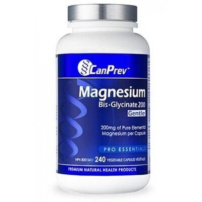 CanPrev Magnesium Bis-Glycinate 200mg, 240 v-caps