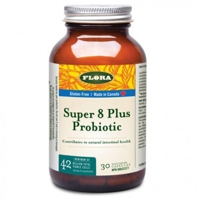 FLORA Super 8 Plus Probiotic 42 bill.vegicap-30 count