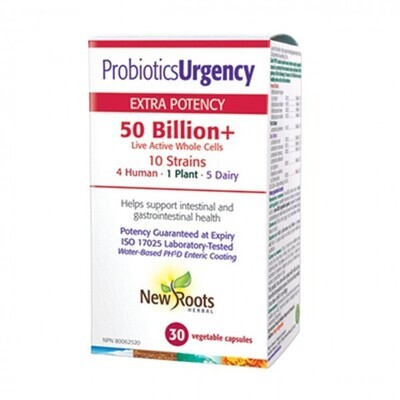 New Roots Probiotics Urgency Extra Potency 50Billion+, capsules,30 count