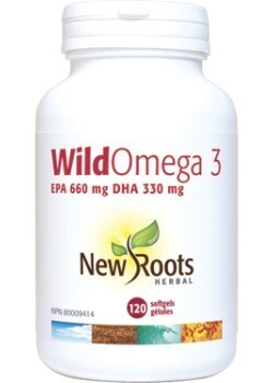 New Roots Wild Omega, EPA 660,DHA 330, 120 softgels