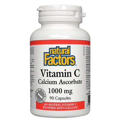 Natural Factors Vit C 1000mg,Calcium Ascorb.caps,90count