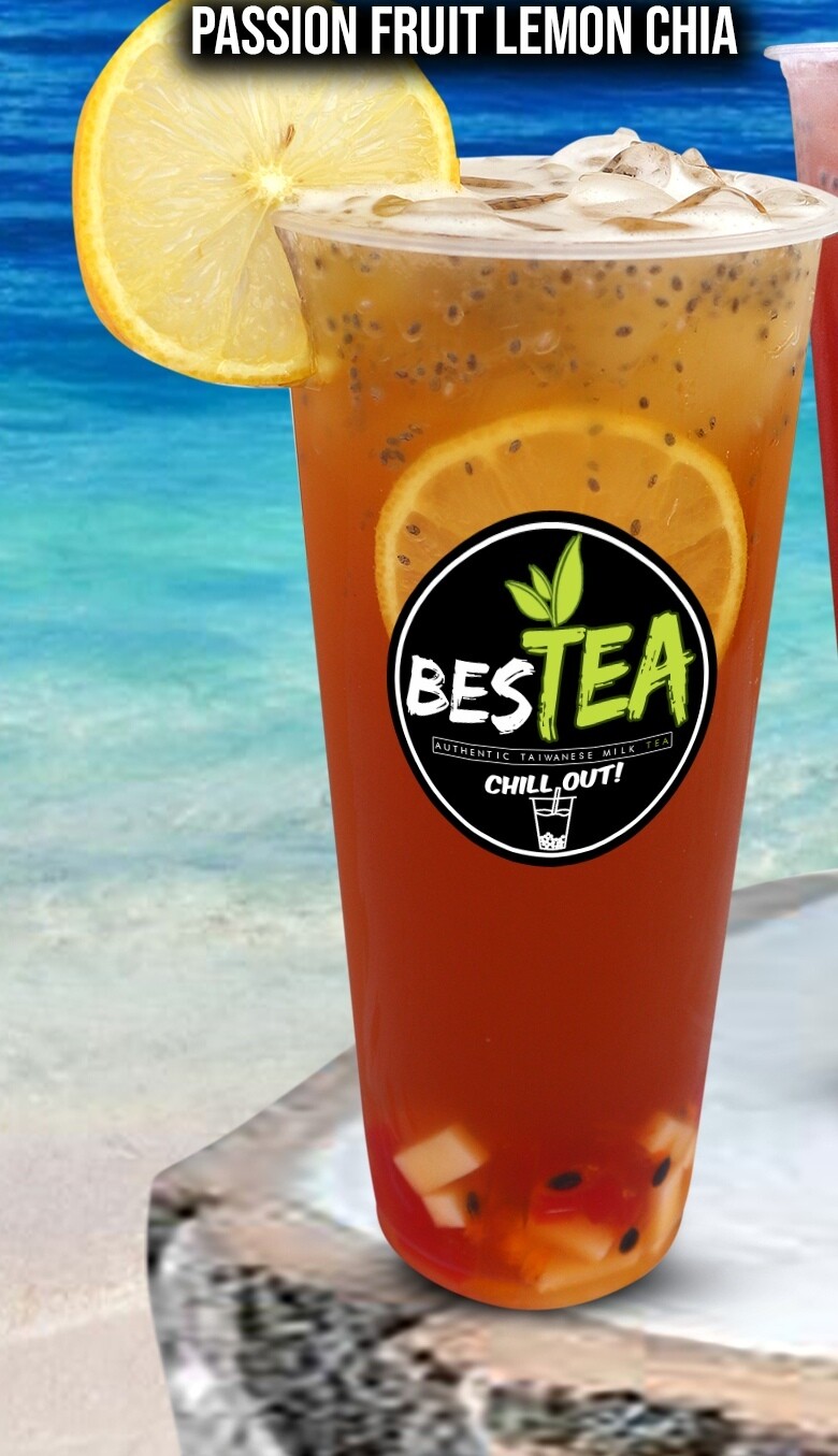 Passionfruit Lemon Diet Green Tea w/ Chia Seeds (Regular)