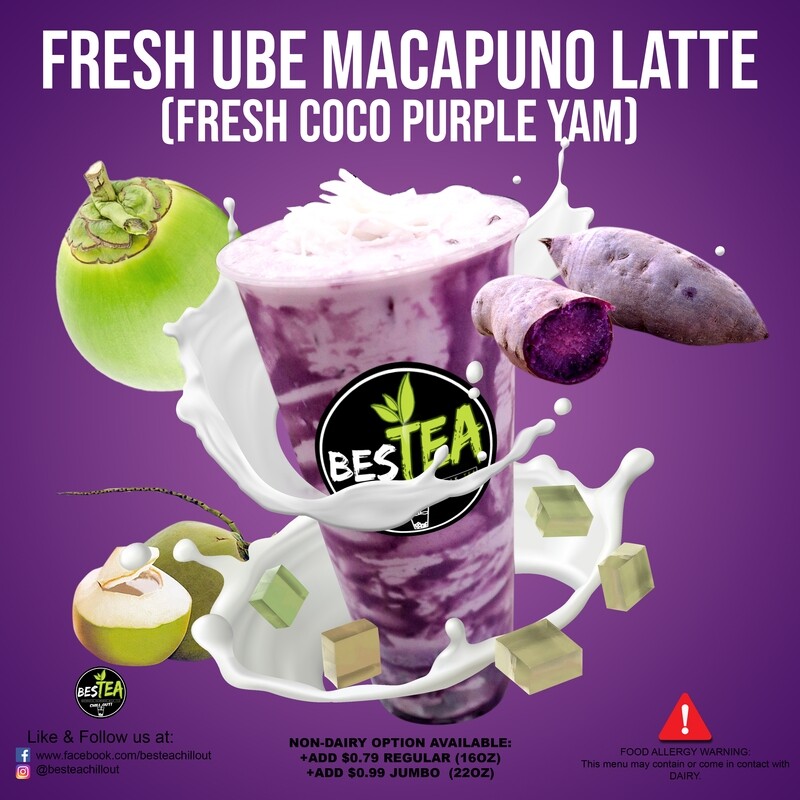Fresh Ube Macapuno Latte (Regular)