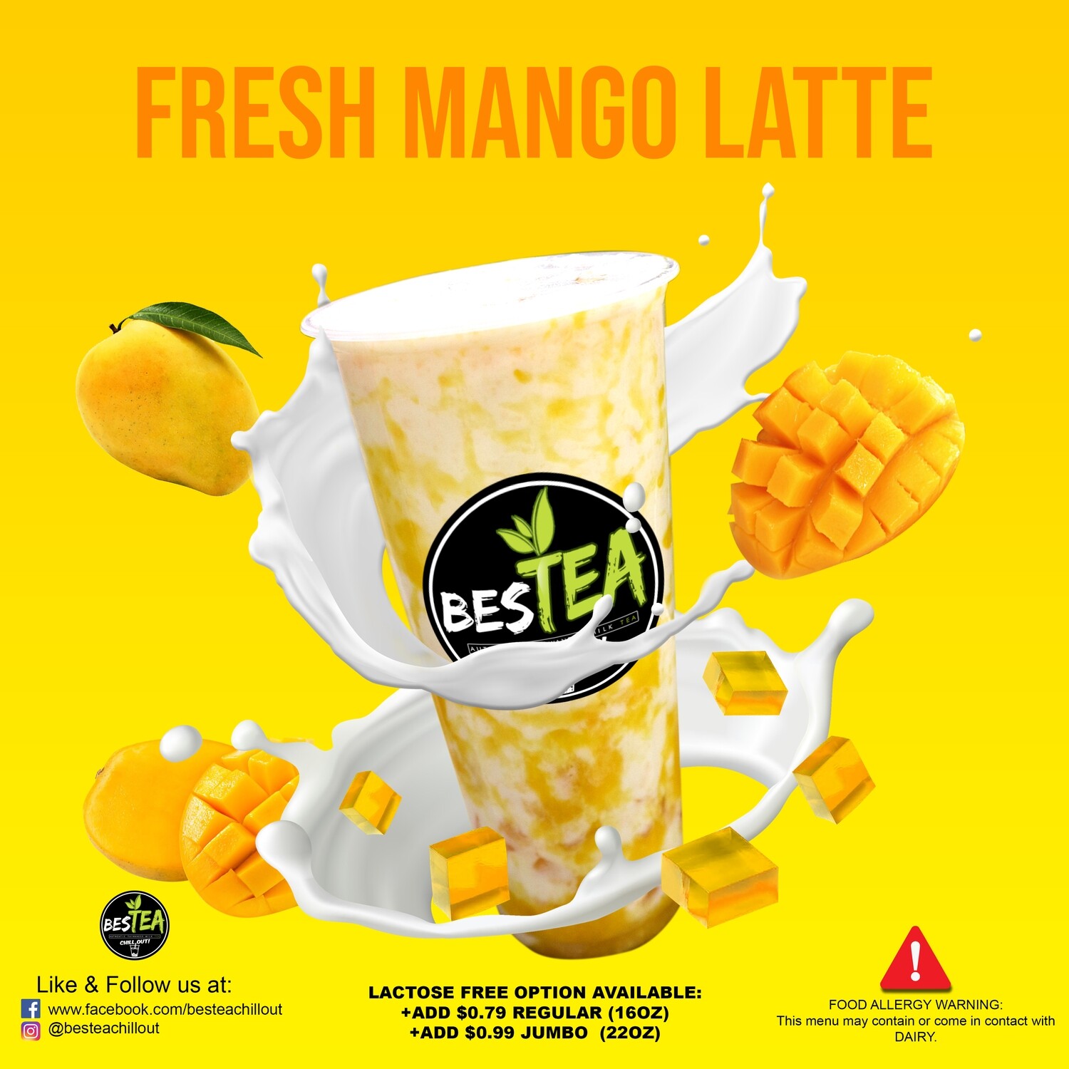 Fresh Mango Latte (Regular)