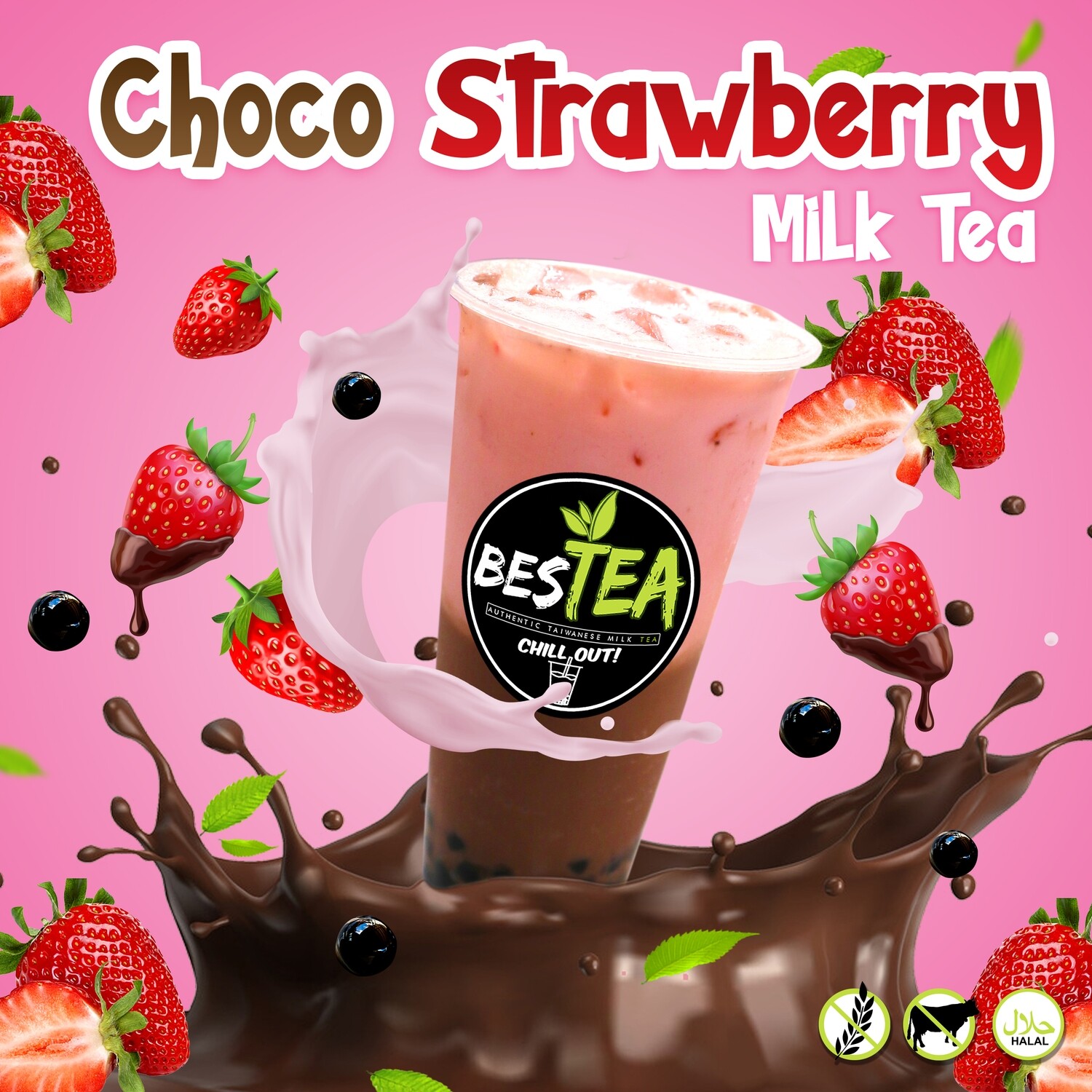 Choco Strawberry Milk Tea (Jumbo)