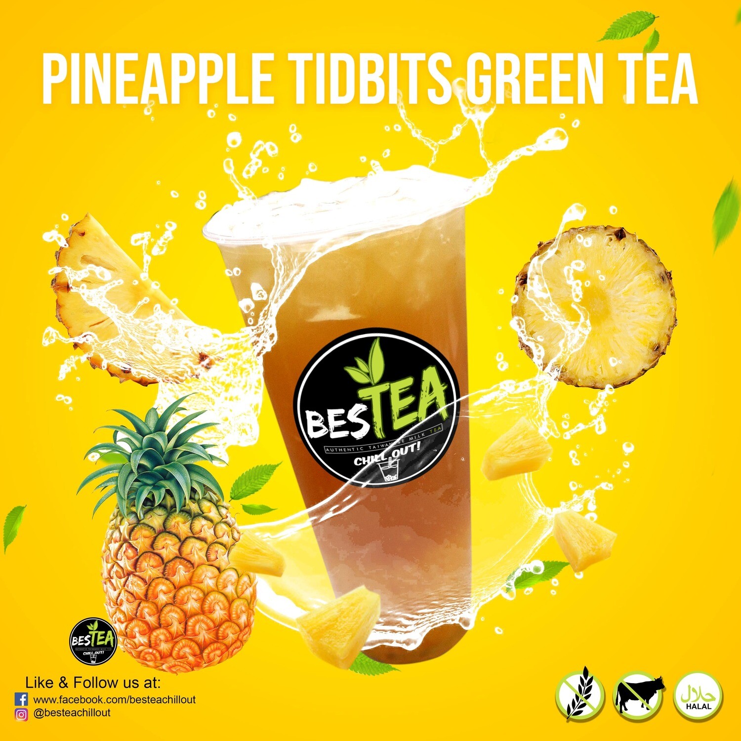 Pineapple Tidbits Green Tea (Regular)