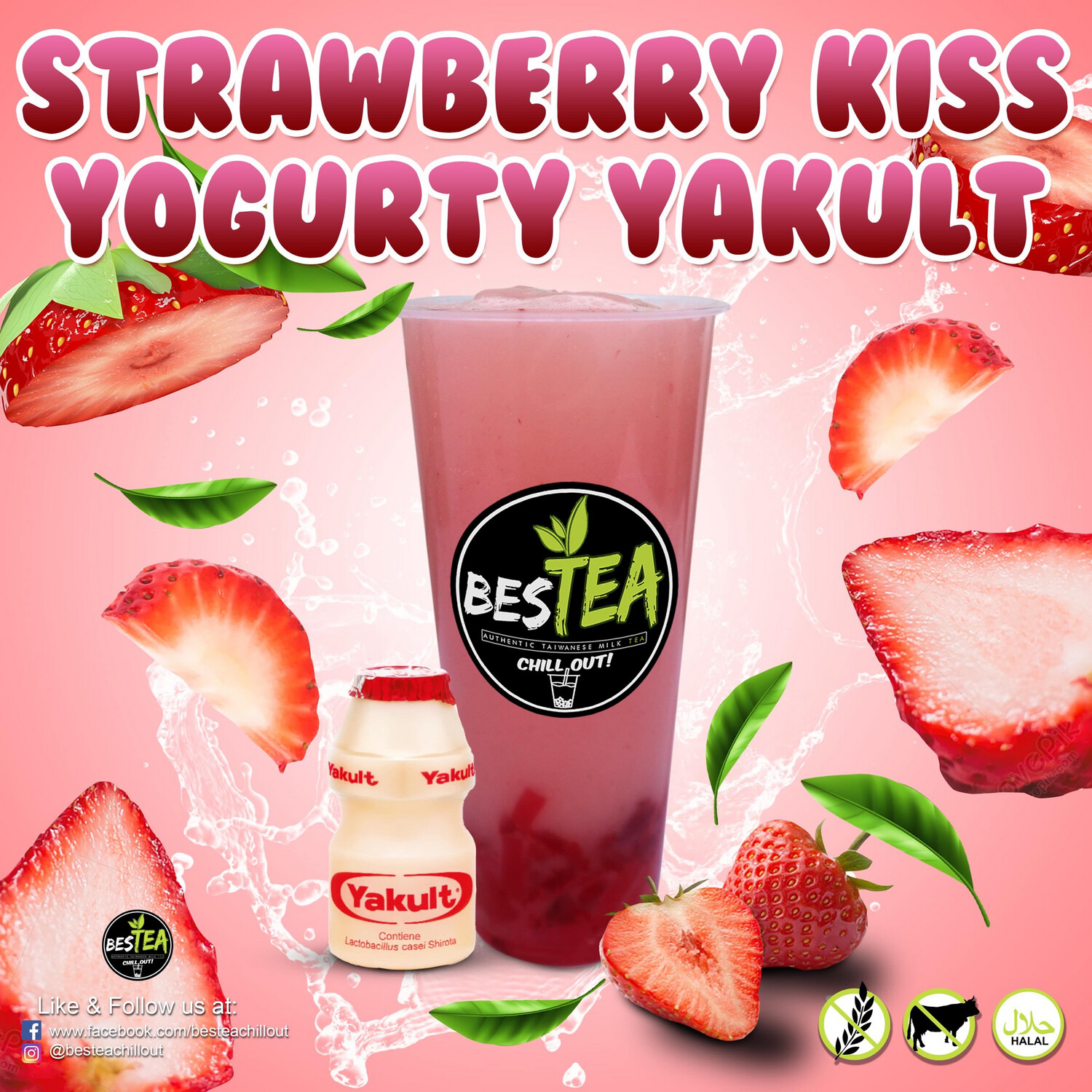 Strawberry Kiss Yogurty Yakult (Regular)