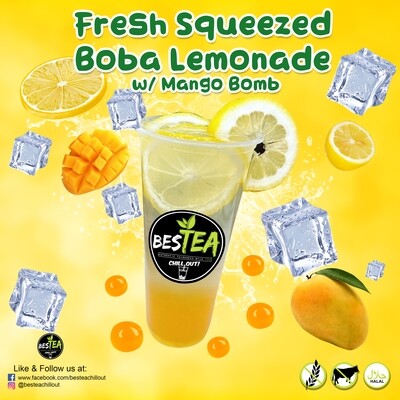 Fresh Squeezed Boba Lemonade w/ Mango Bomb (Regular)