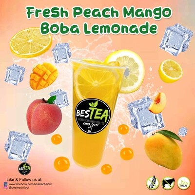 Peach Mango Boba Lemonade (Jumbo)