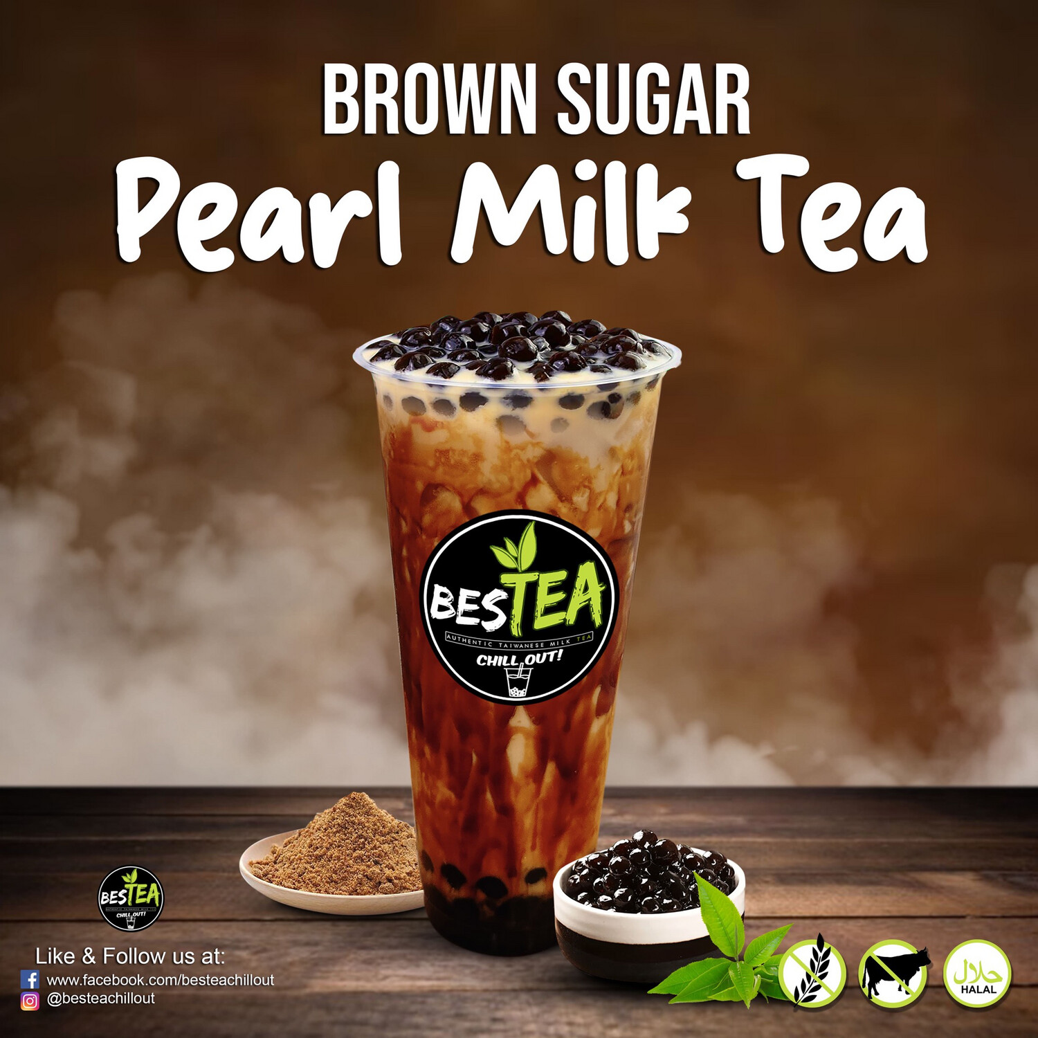 Brown Sugar Pearl Milk Tea (Jumbo)