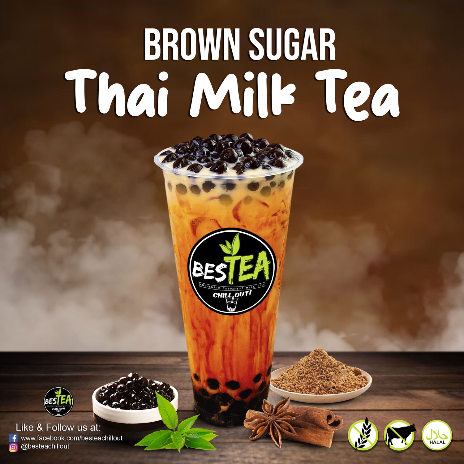 Brown Sugar Thai Milk Tea (Jumbo)