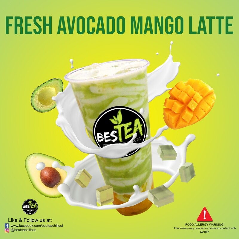 Fresh Avocado Mango Latte (Regular)