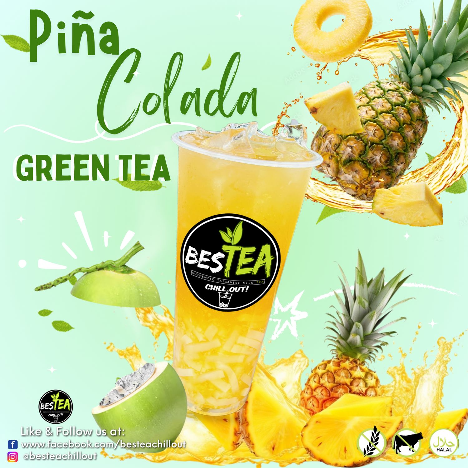 Piña Colada Green Tea (Regular)
