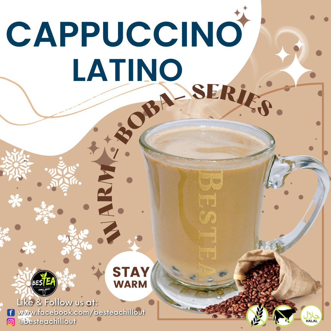 {HOT!} Cappuccino Latino Hot Boba (Jumbo)