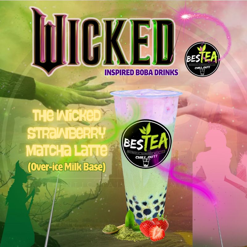 The Wicked Strawberry Matcha Latte (Jumbo)