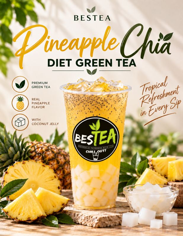 Pineapple Chia Diet Green Tea (Regular)