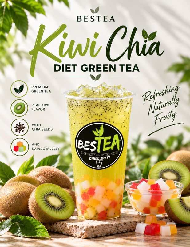 Kiwi Chia Diet Green Tea (Regular)