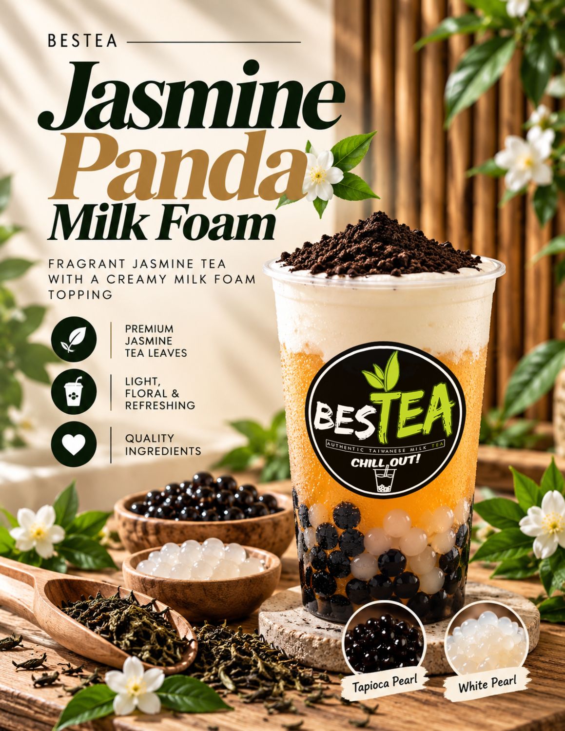 Jasmine Panda Milk Foam (Regular)