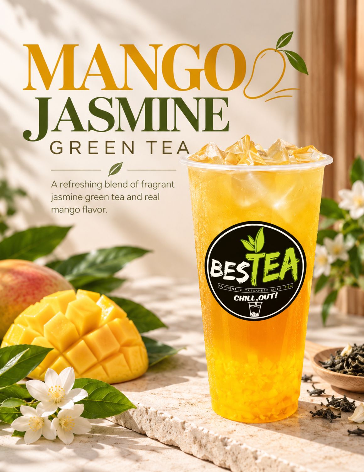 Mango Jasmine Green Tea (Regular)