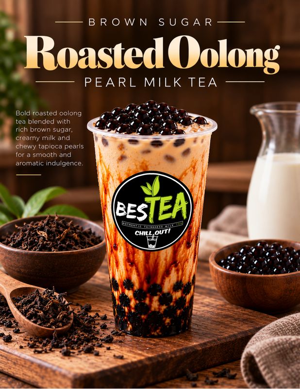 Brown Sugar Roasted Pearl Milk Tea (Jumbo)